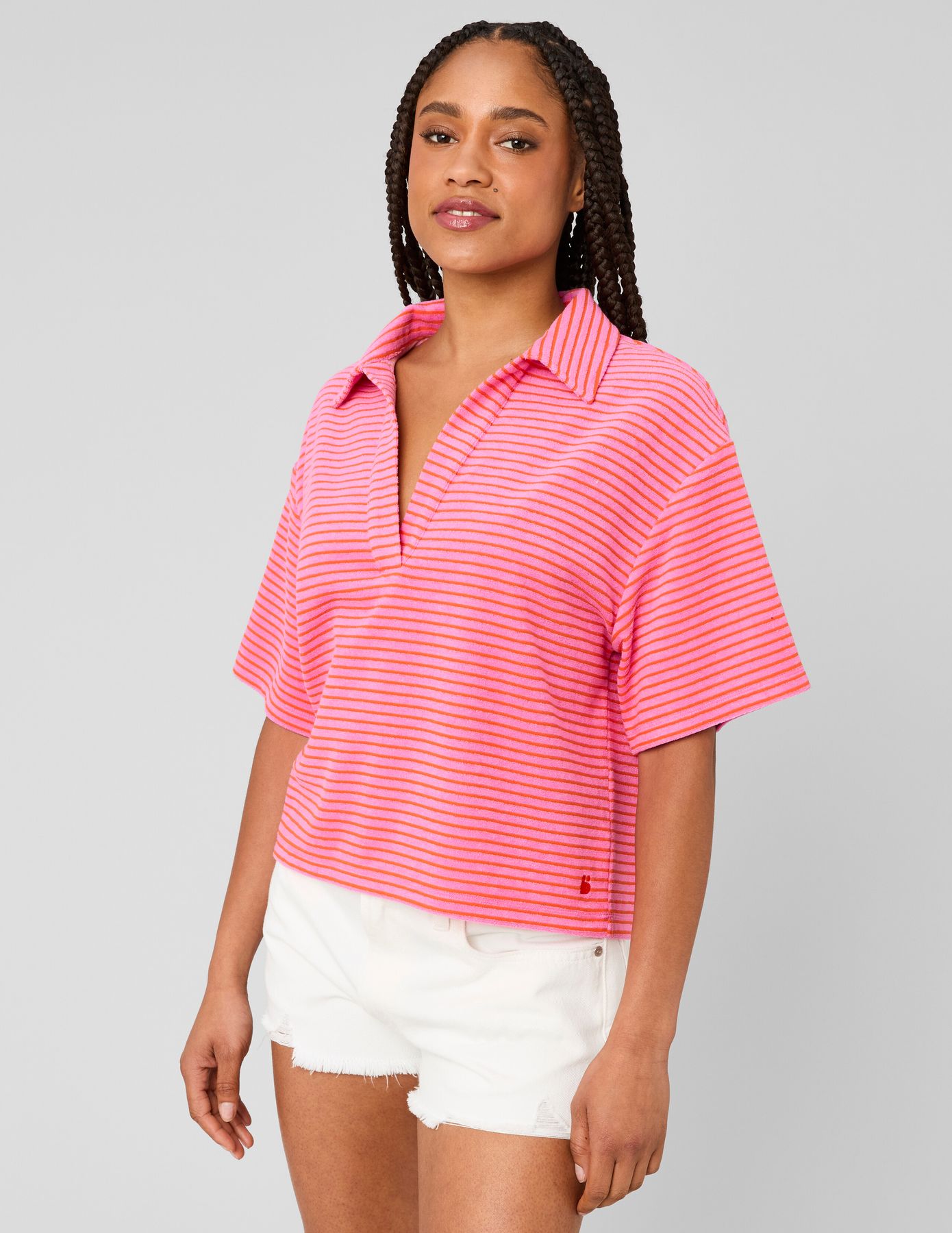 Polo ray&eacute; en &eacute;ponge