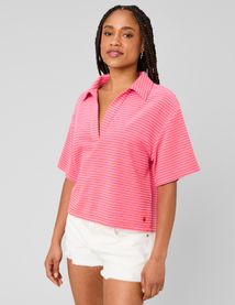 Polo ray&eacute; en &eacute;ponge