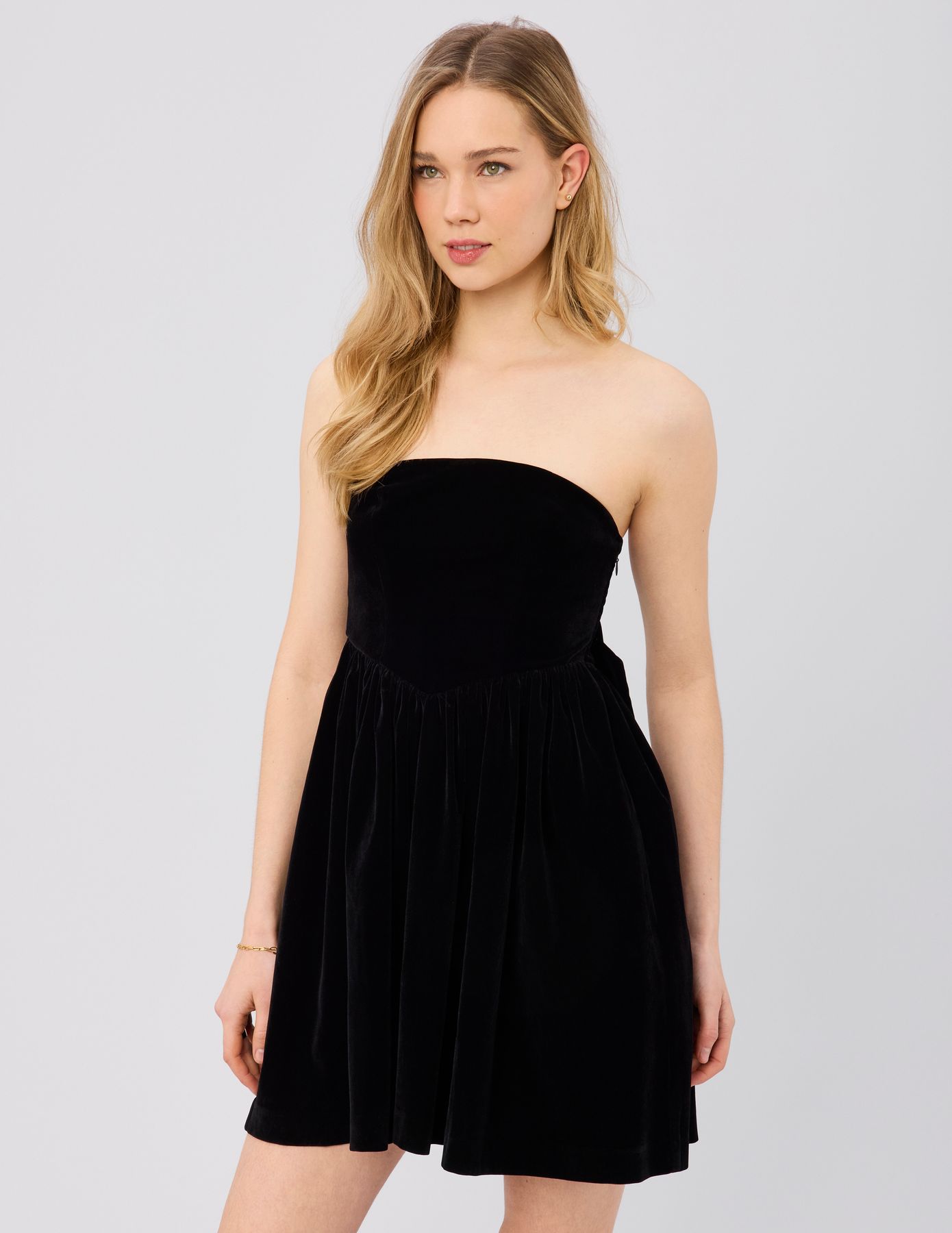 Robe bustier en velours