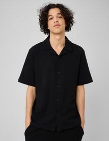Chemise waffle manches courtes