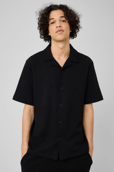 Chemise waffle manches courtes