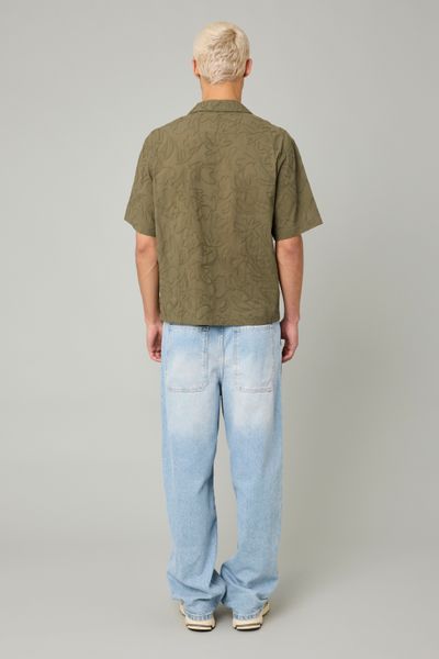 Chemise manches courtes brodée