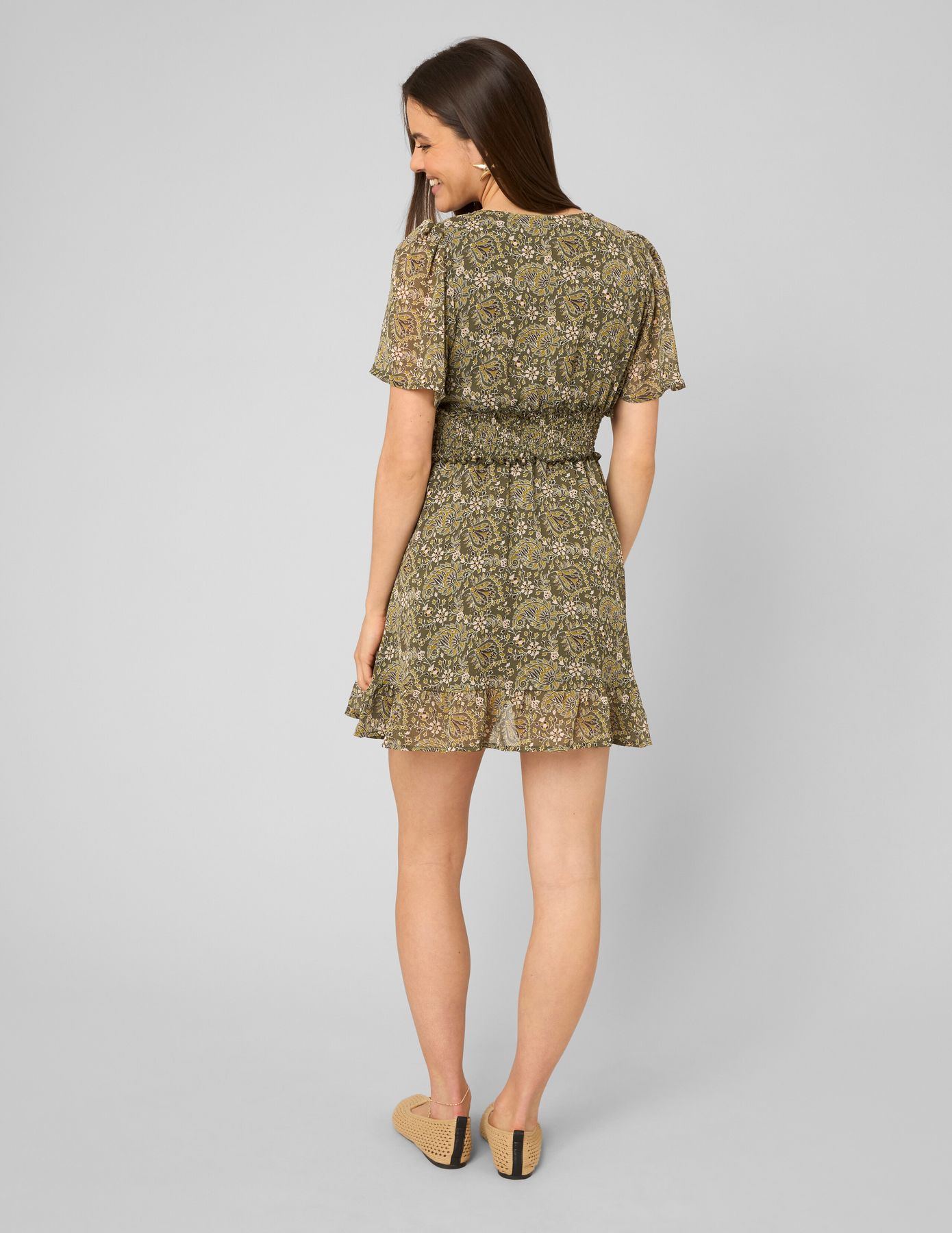 Robe courte imprim&eacute;e