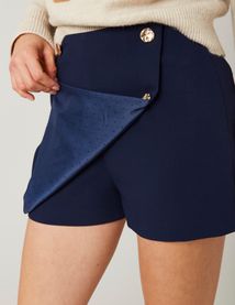 Jupe short boutons dor&eacute;s