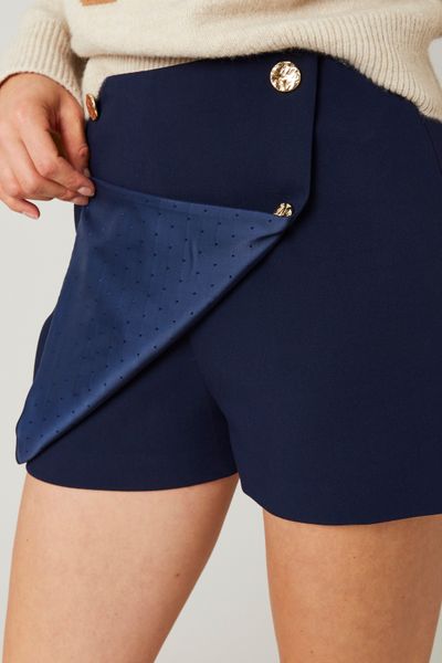 Jupe short boutons dor&eacute;s