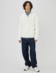 Pull chenille col montant