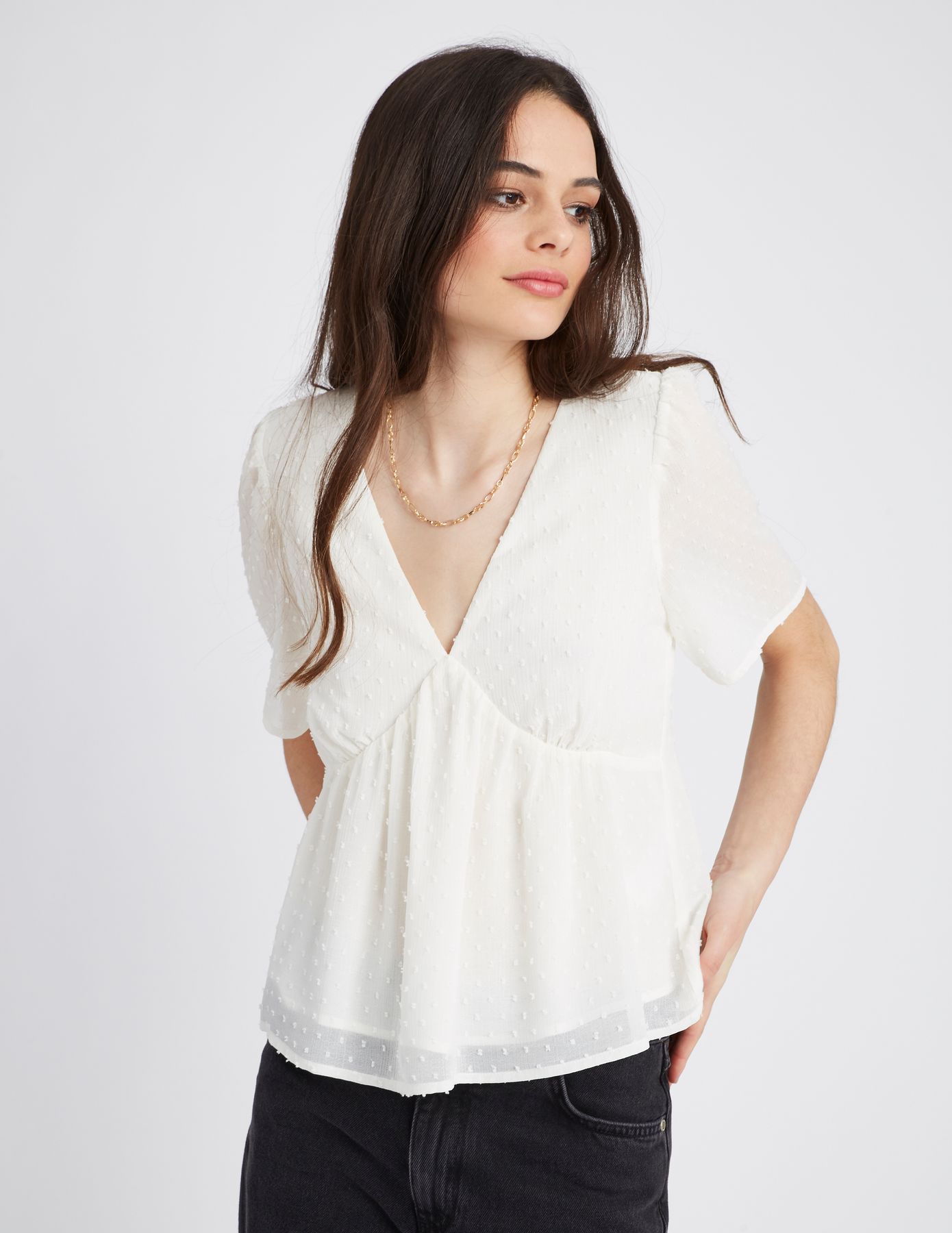 Blouse en plumetis