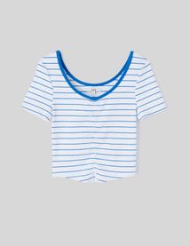 T-shirt court rayé