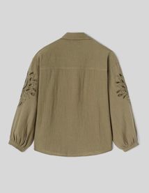 Chemise en gaze de coton unie