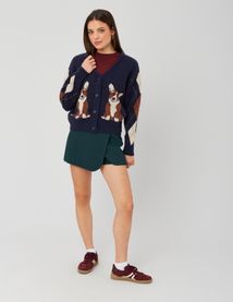 Gilet jacquard chien