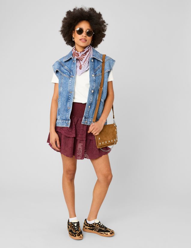 Veste denim sans manche