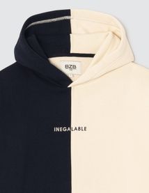 Sweat à capuche colorblock