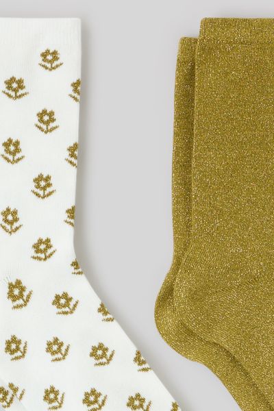 Lot de 2 paires de chaussettes lurex