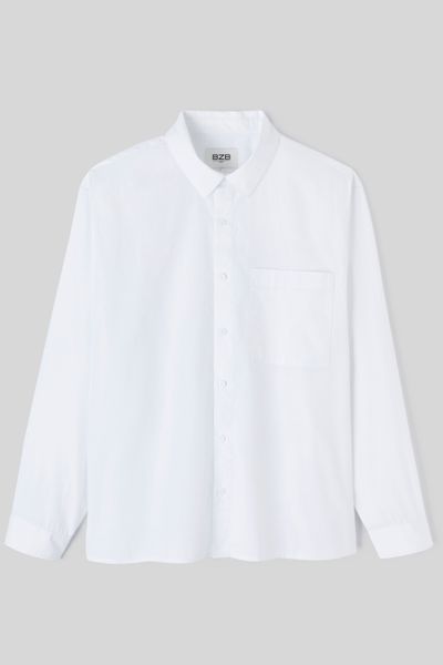 Chemise boxy en popeline de coton biologique