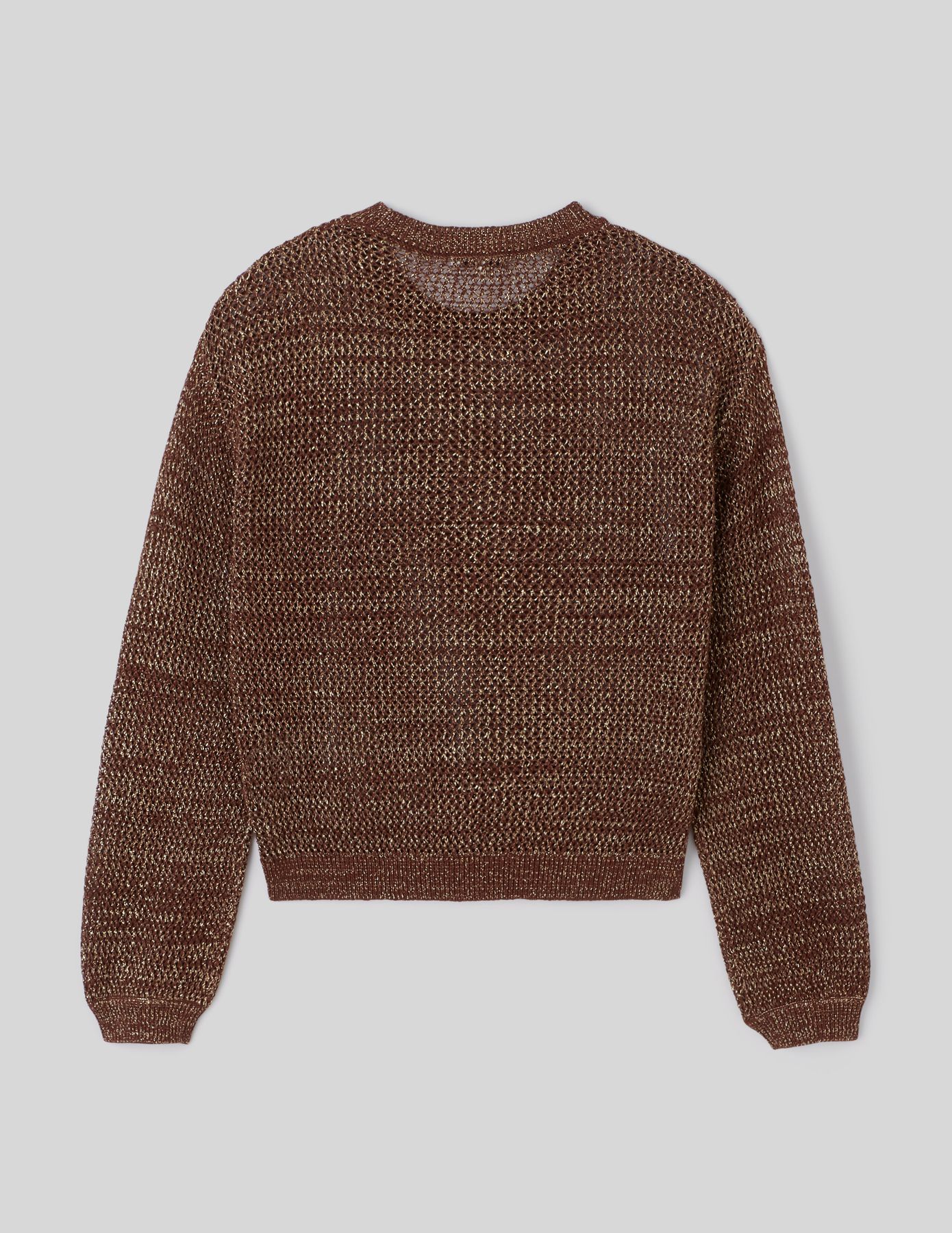 Pull en crochet avec fil pailleté