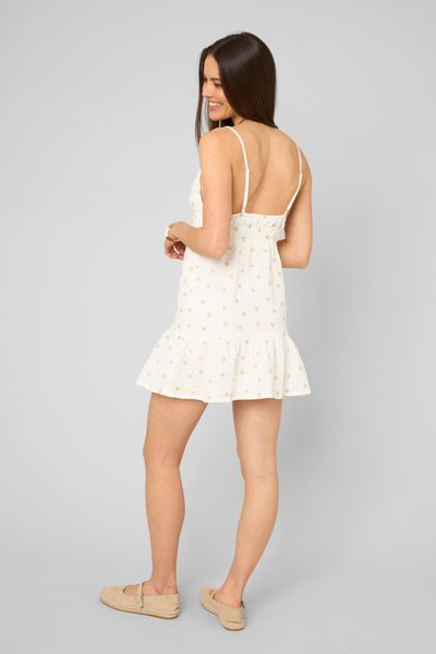Robe courte &agrave; broderies