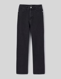 Jean straight &agrave; strass