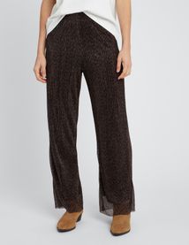 Pantalon plissé brillant