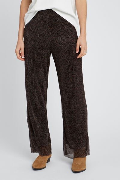 Pantalon plissé brillant