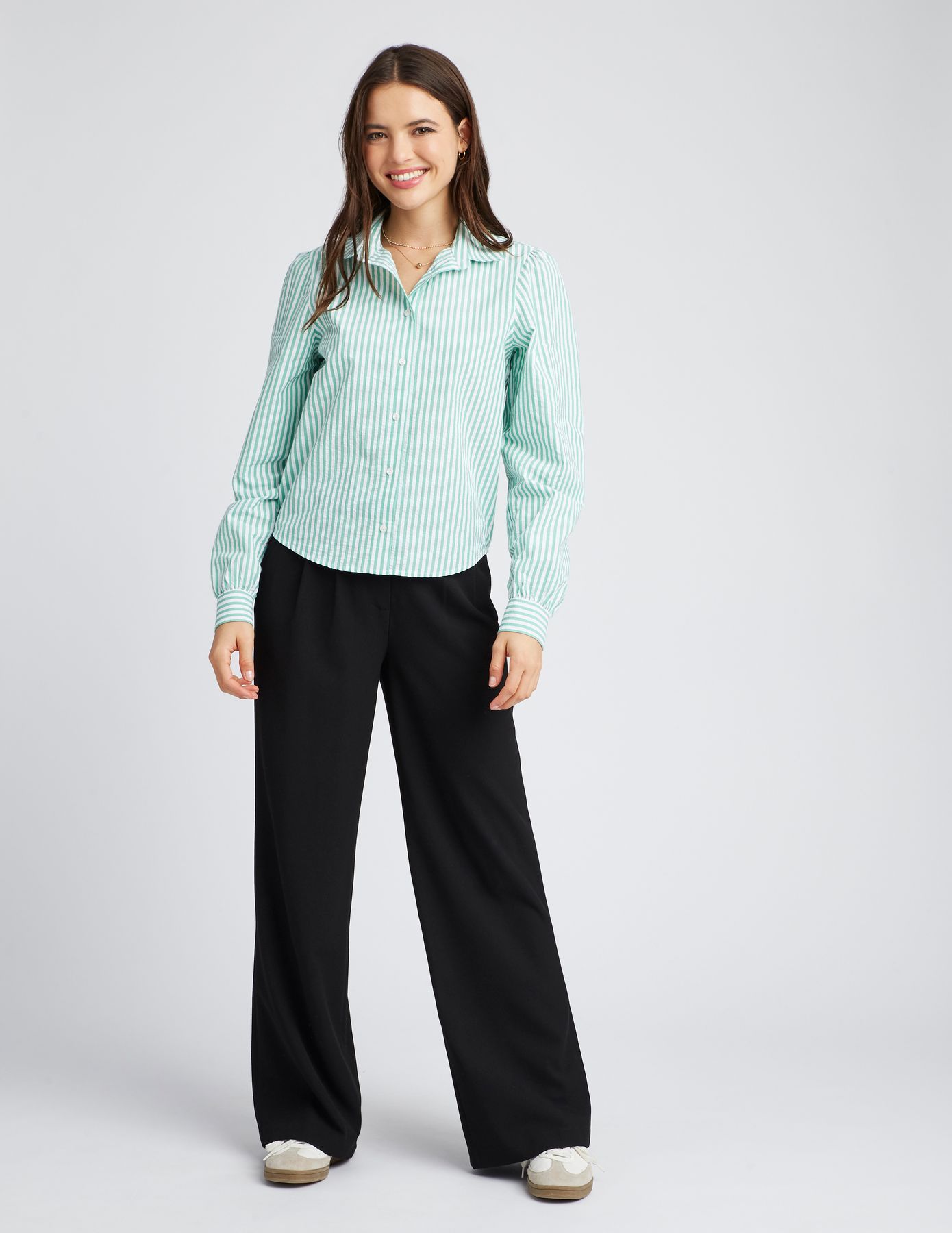 Chemise textur&eacute;e ray&eacute;e