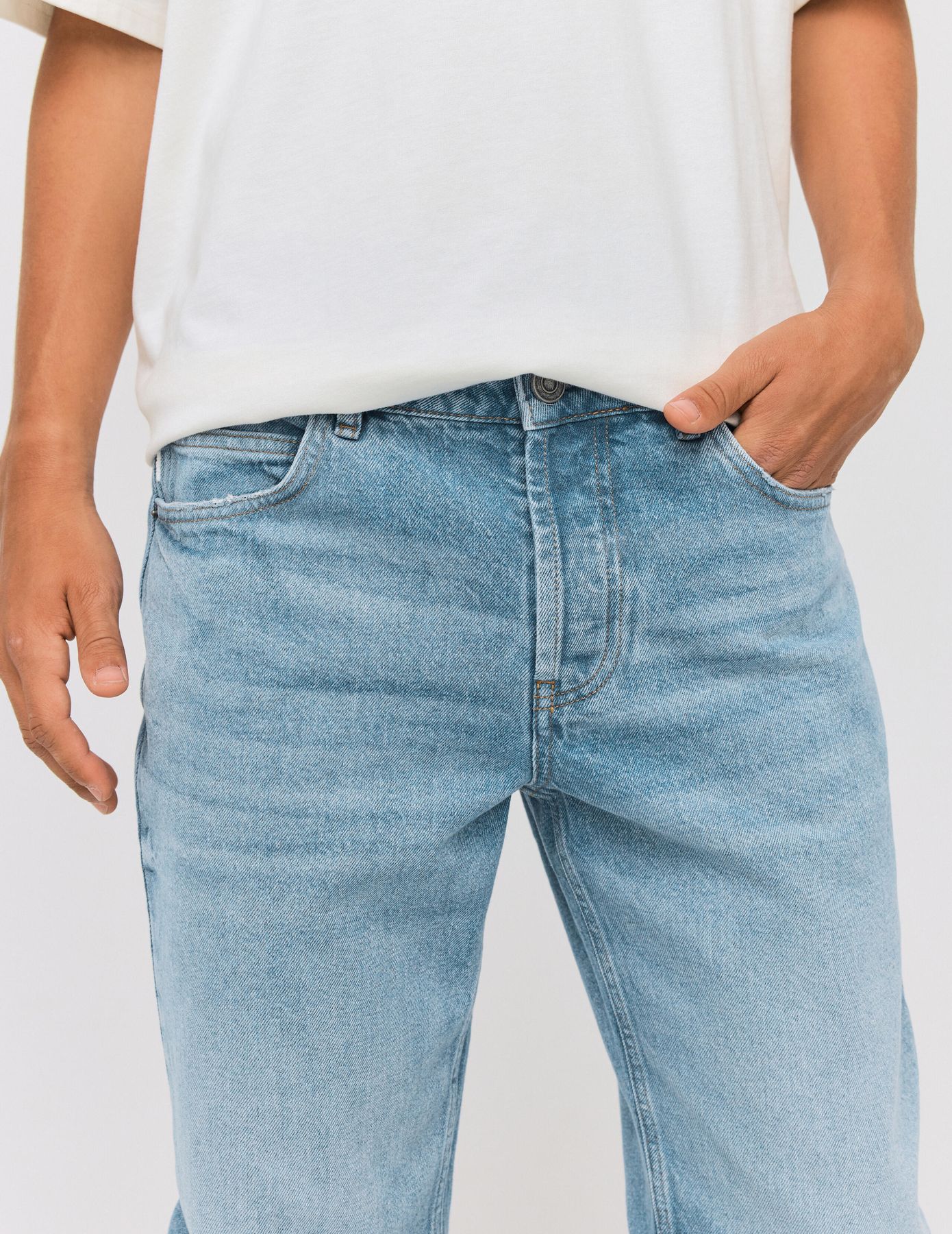 Jean relaxed double stone