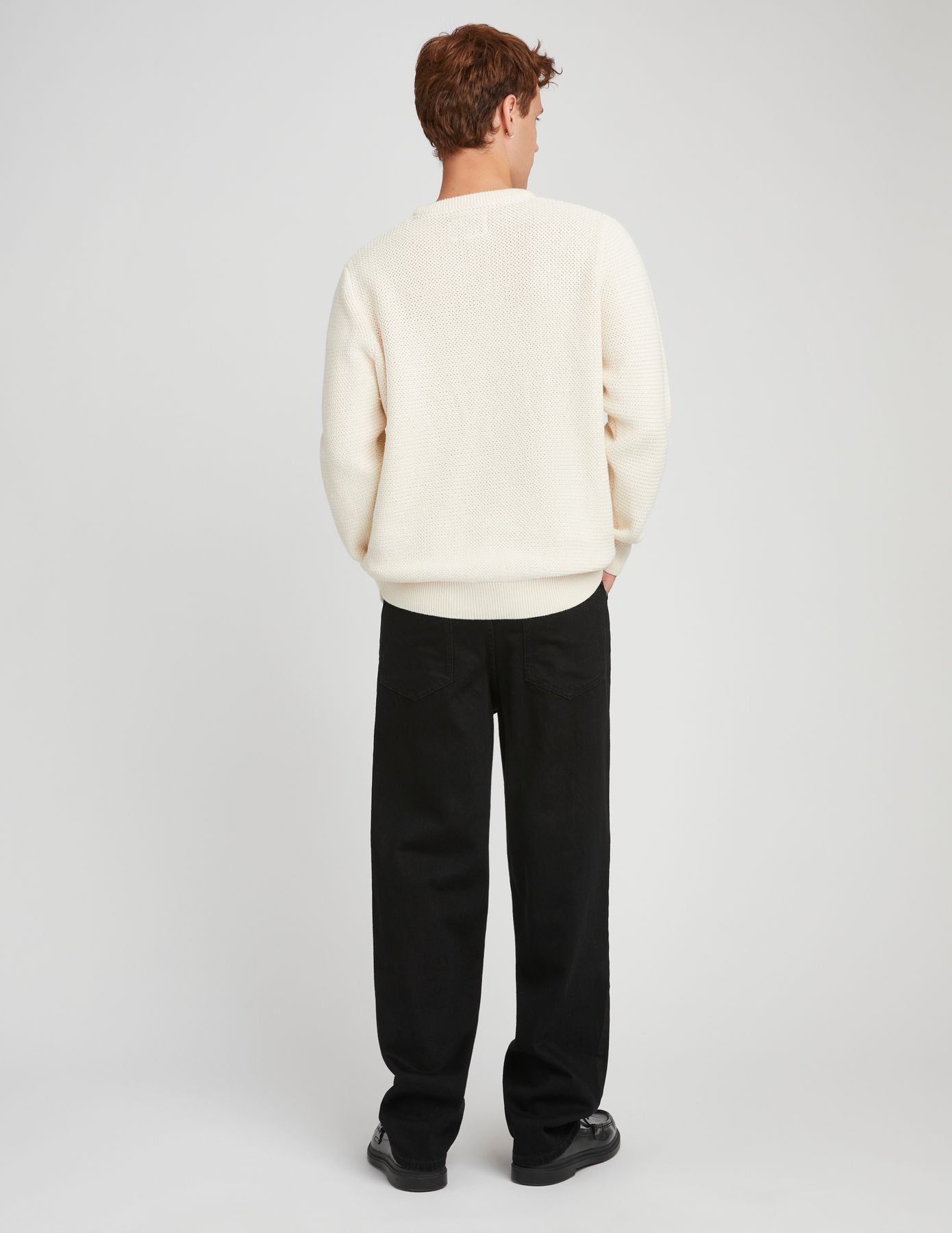 Pull matière fantaisie