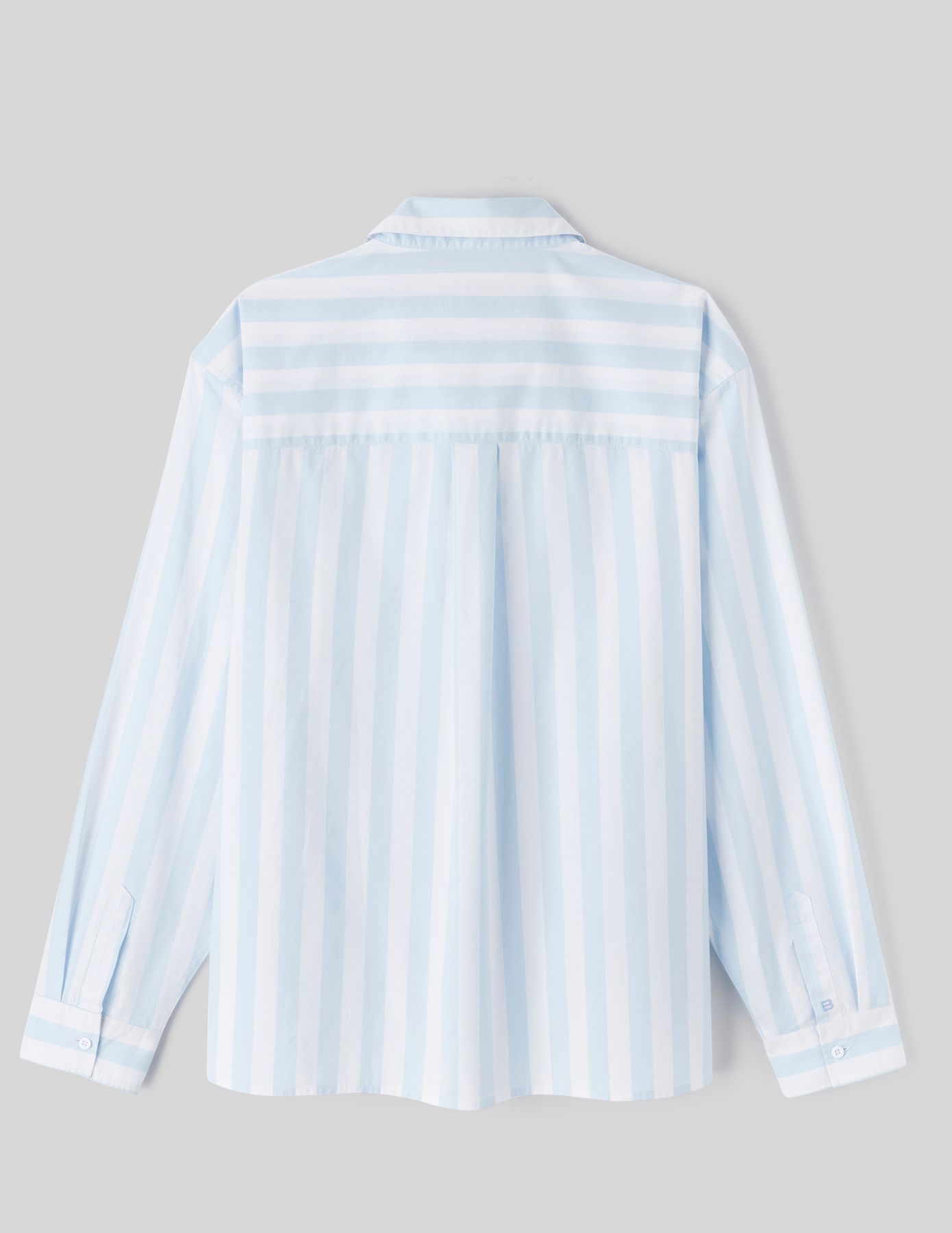 Chemise rayée boxy en popeline
