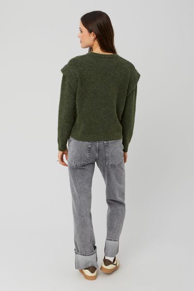 Pull col rond chiné
