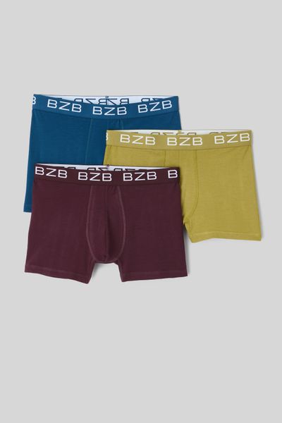 Lot de 3 boxers unis