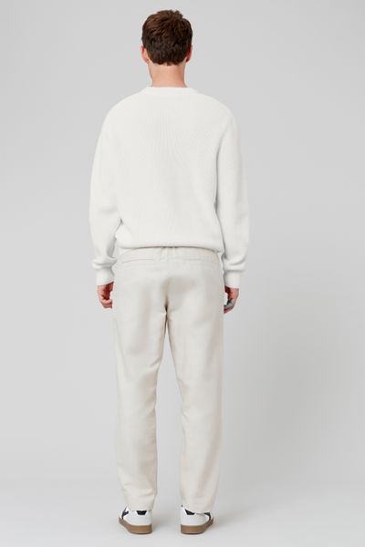 Pull col rond matière fantaisie
