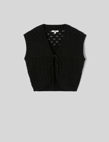 gilet court en crochet