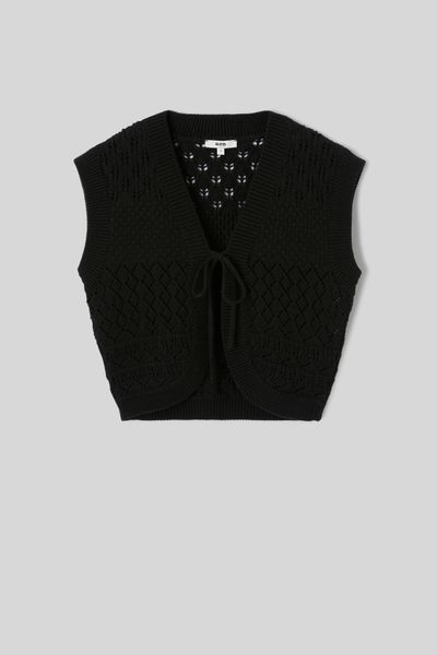 gilet court en crochet