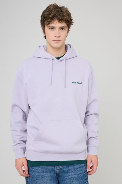 Sweat à capuche message brodé