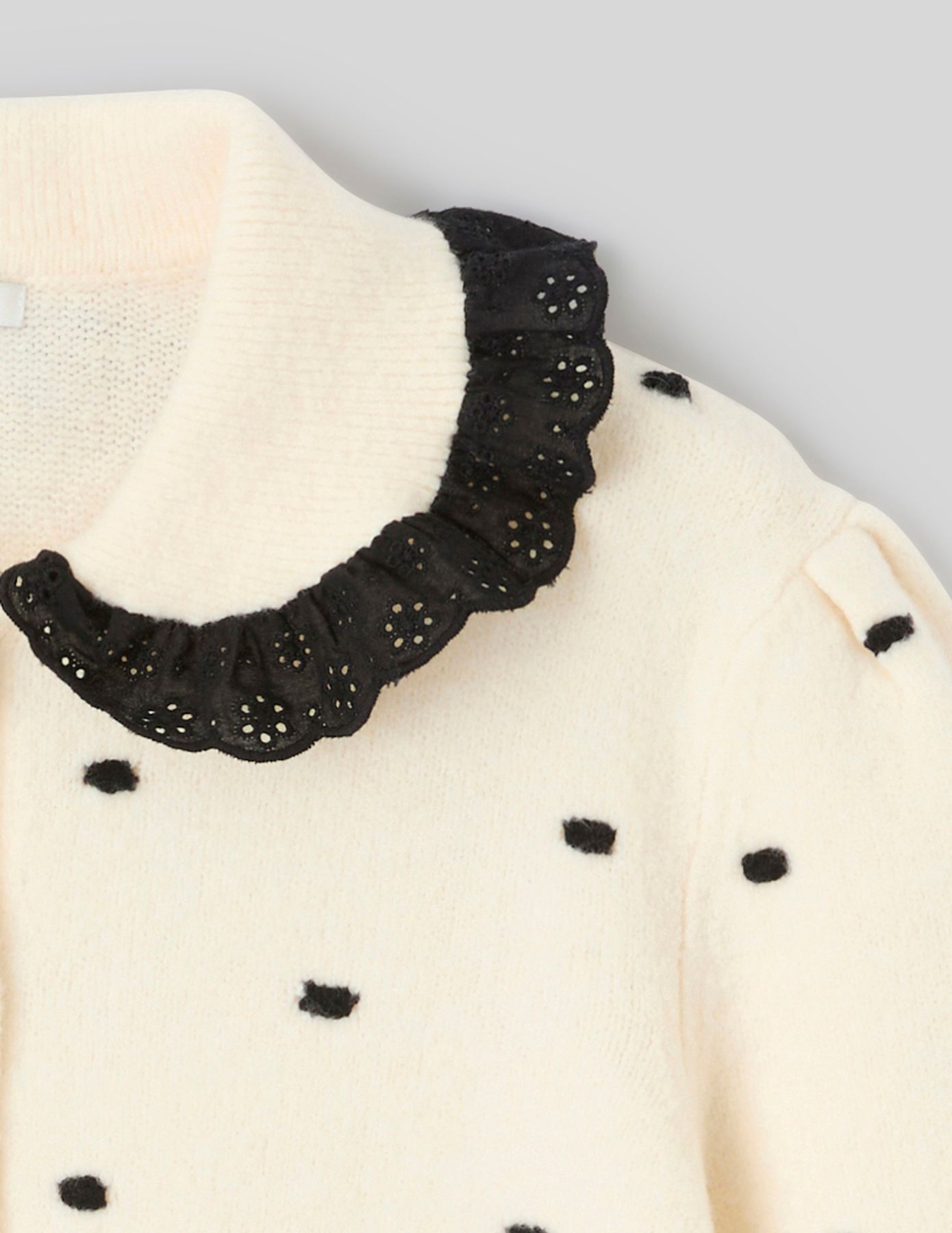 Gilet jacquard pois