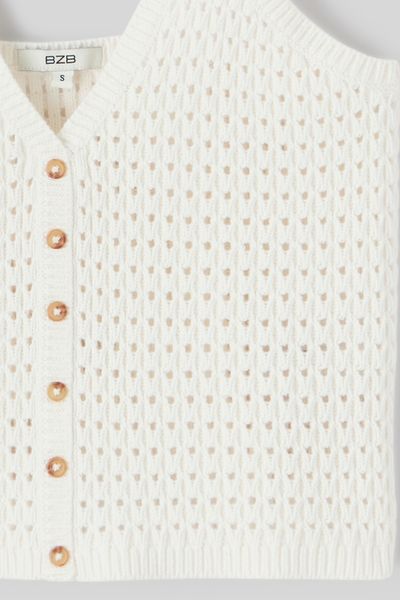 Débardeur boutonné en crochet