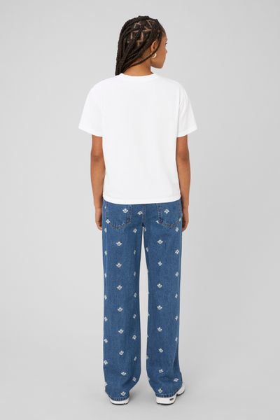 Jean straight brod&eacute;