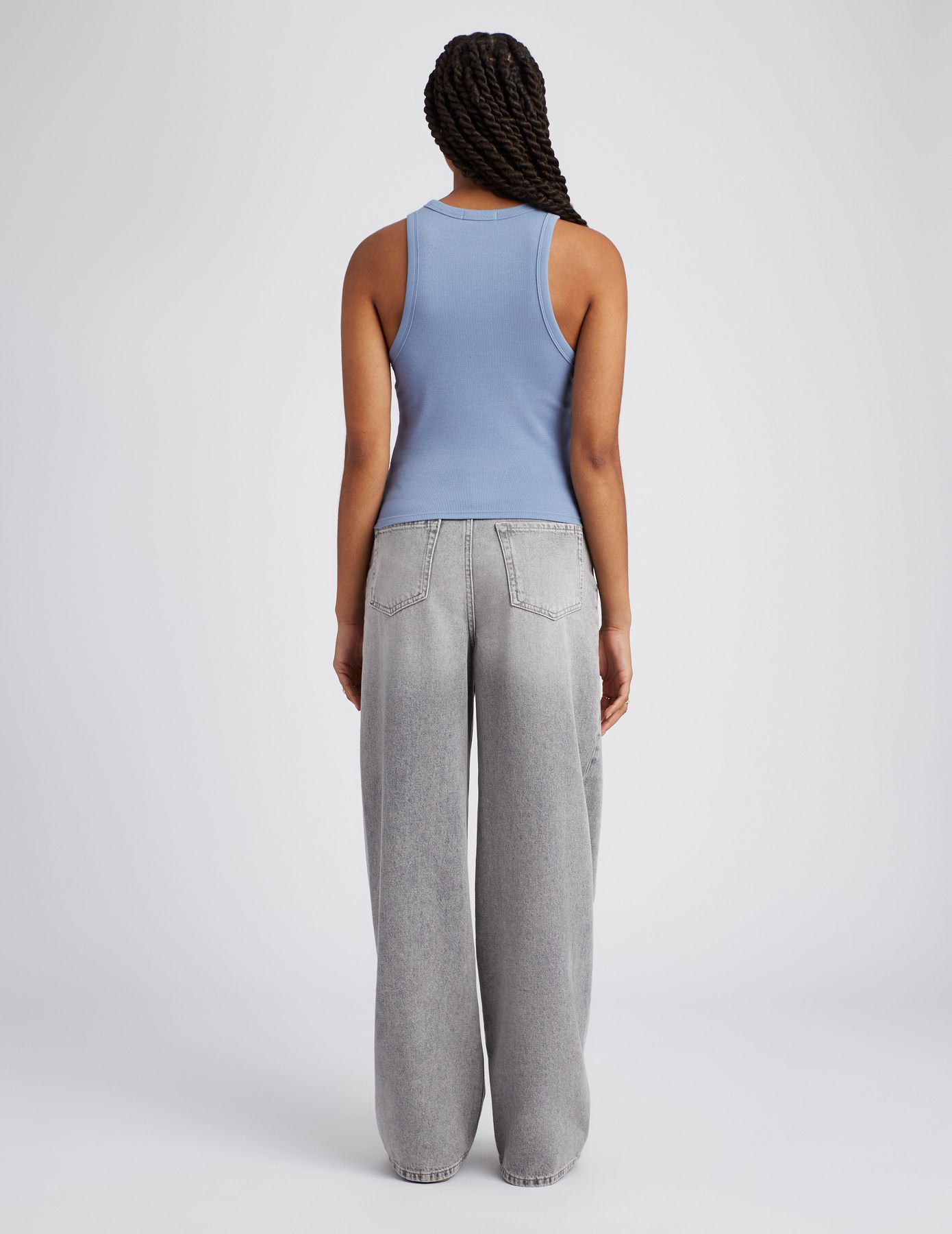 D&eacute;bardeur maille c&ocirc;tel&eacute;e uni