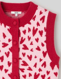 Gilet sans manche motif c&oelig;ur