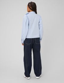Blouse ray&eacute;e &agrave; n&oelig;ud