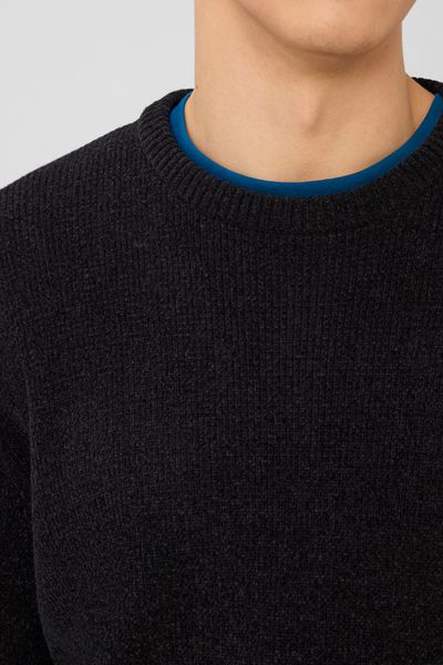 Pull chenille col rond