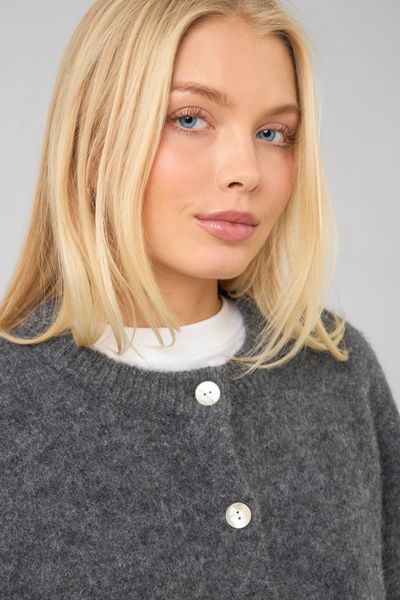 Gilet boutonn&eacute; col rond