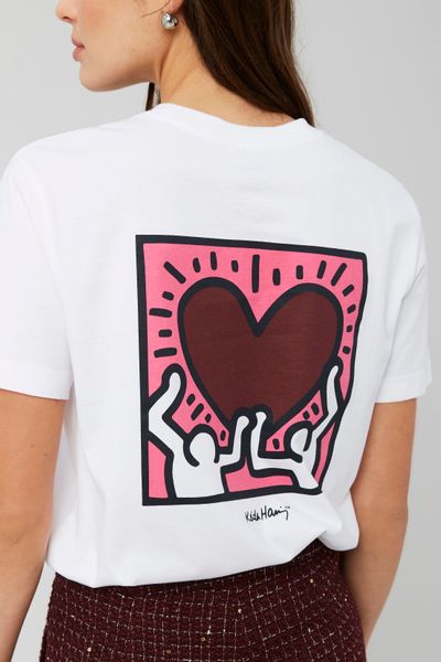 T-shirt collab Keith Haring imprimé devant/dos