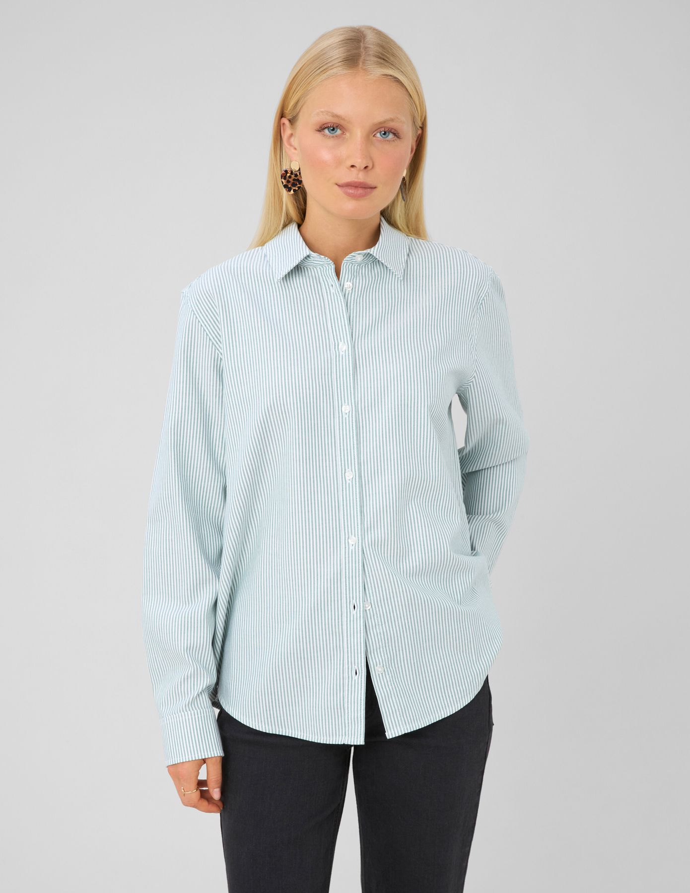 Chemise ray&eacute;e manches longues