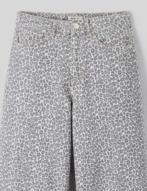Jean wide leg imprimé léopard