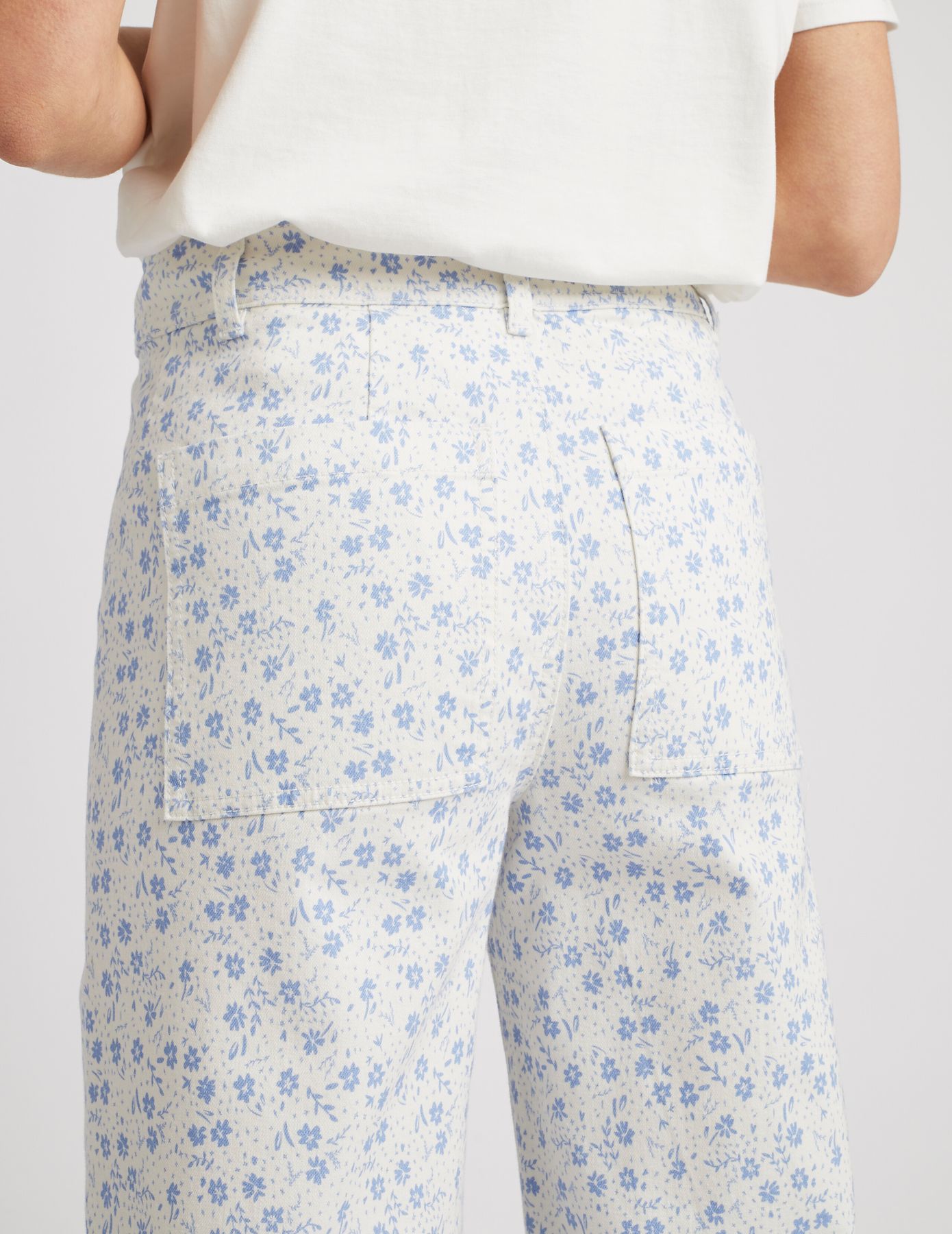 Pantalon wide leg imprimé