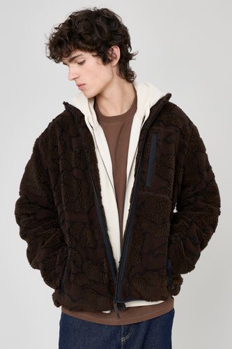 Blouson zipp&eacute; sherpa imprim&eacute;