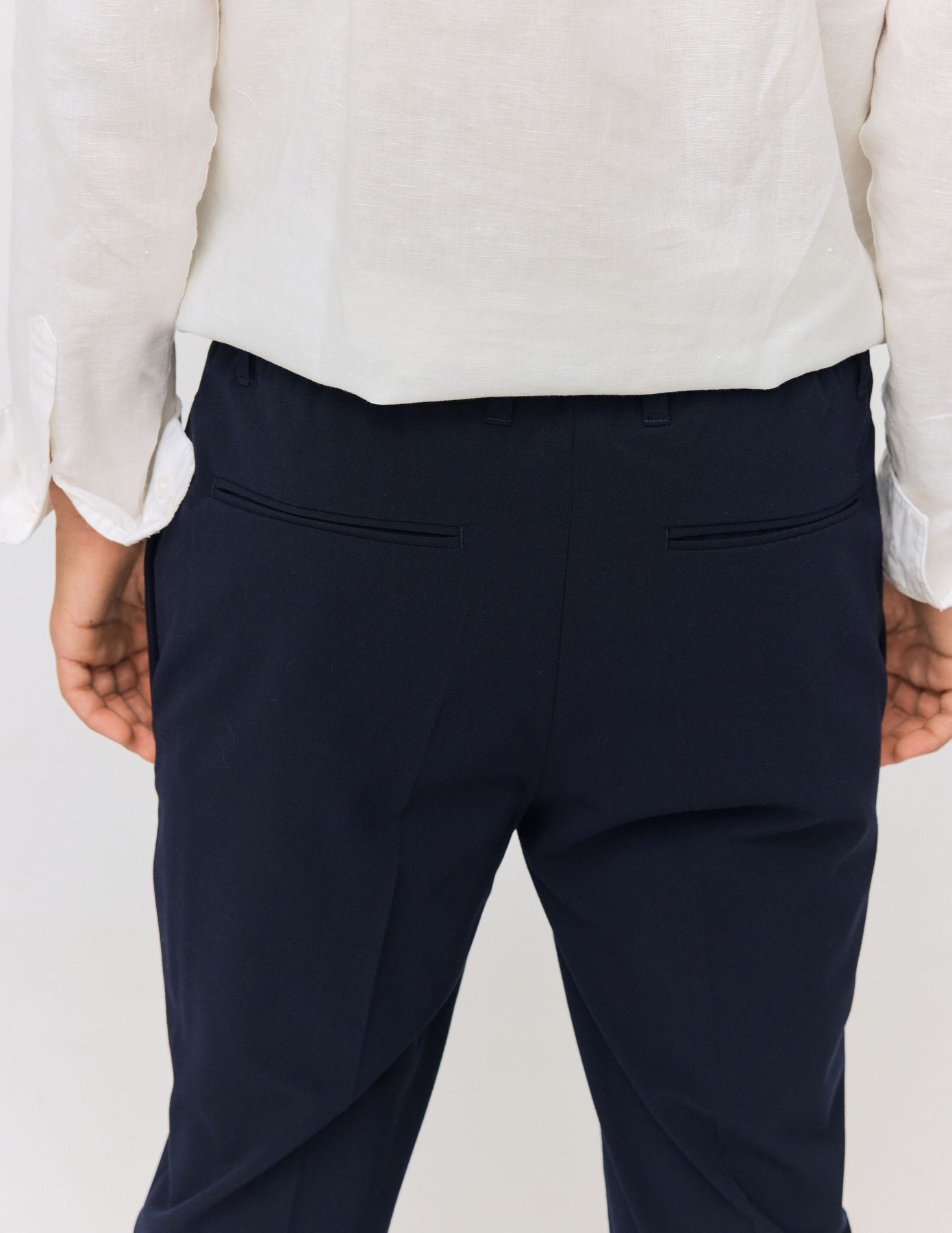 Pantalon de ville fluide uni
