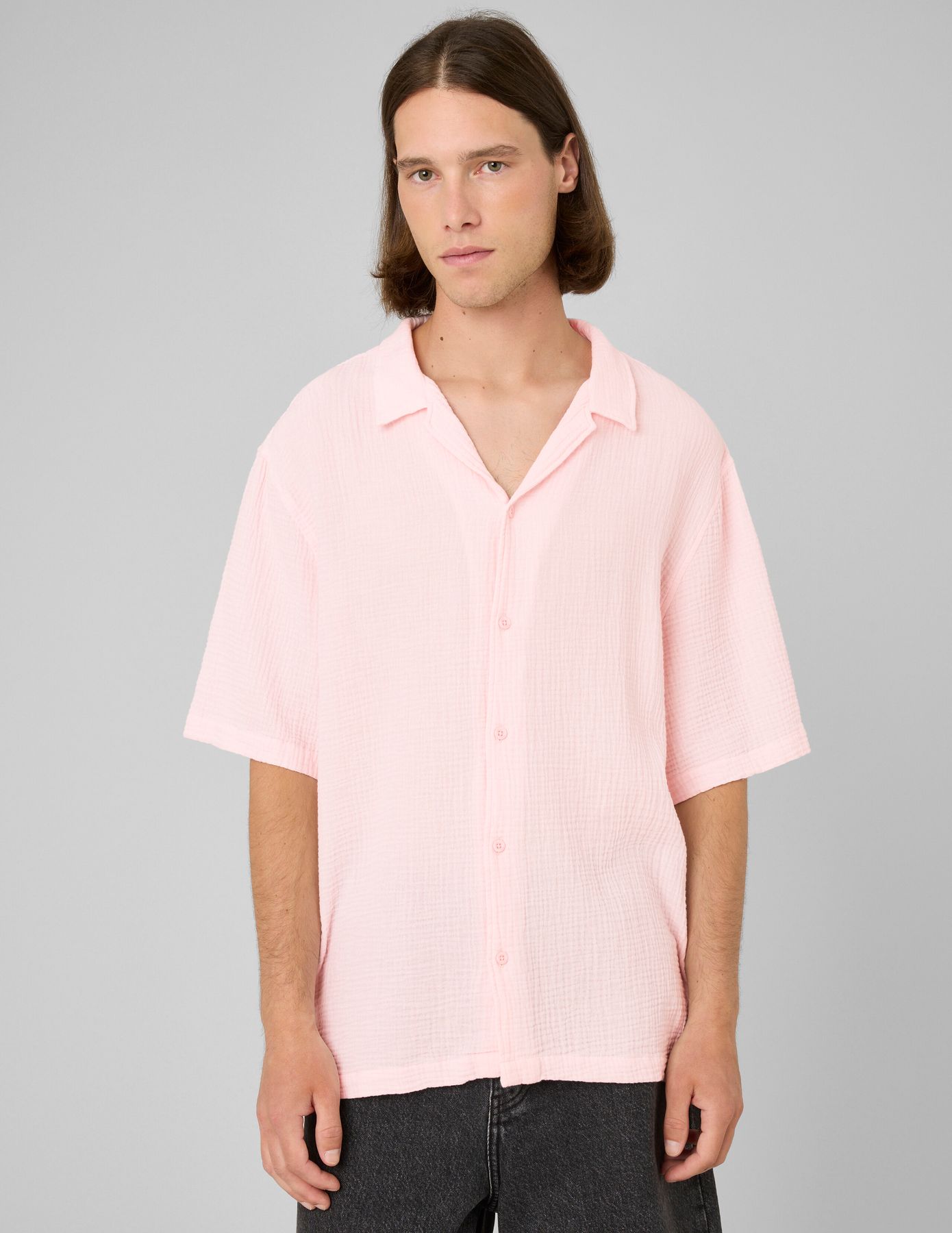 Chemise manches courtes gaze de coton