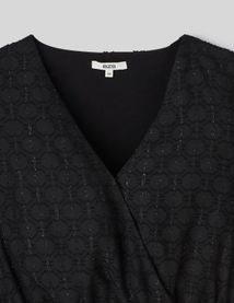 Blouse jacquard pailletée