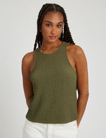 Débardeur avec tissu reliefé